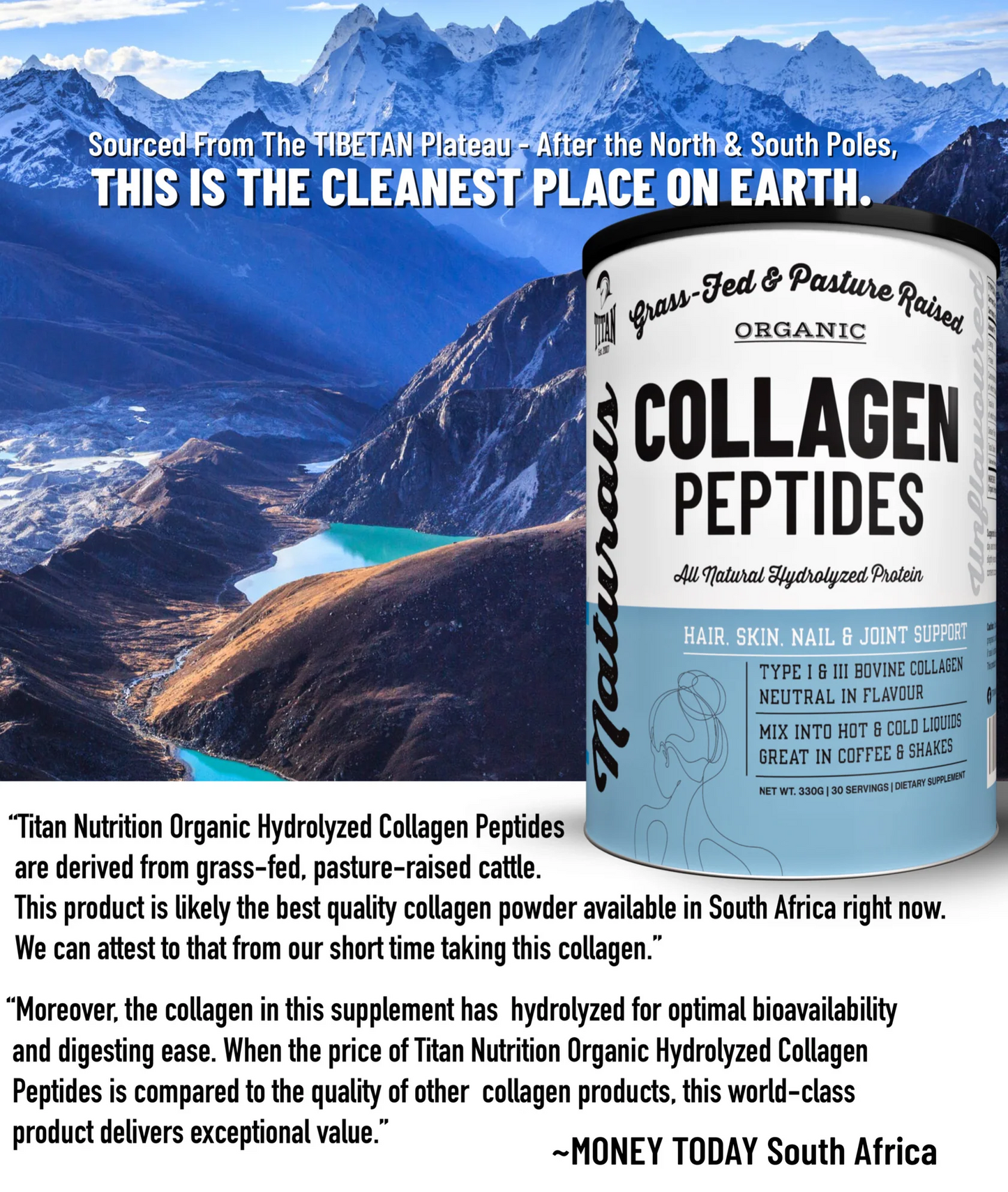 Titan Nutrition - COLLAGEN PEPTIDES Unflavoured, 30 Servings