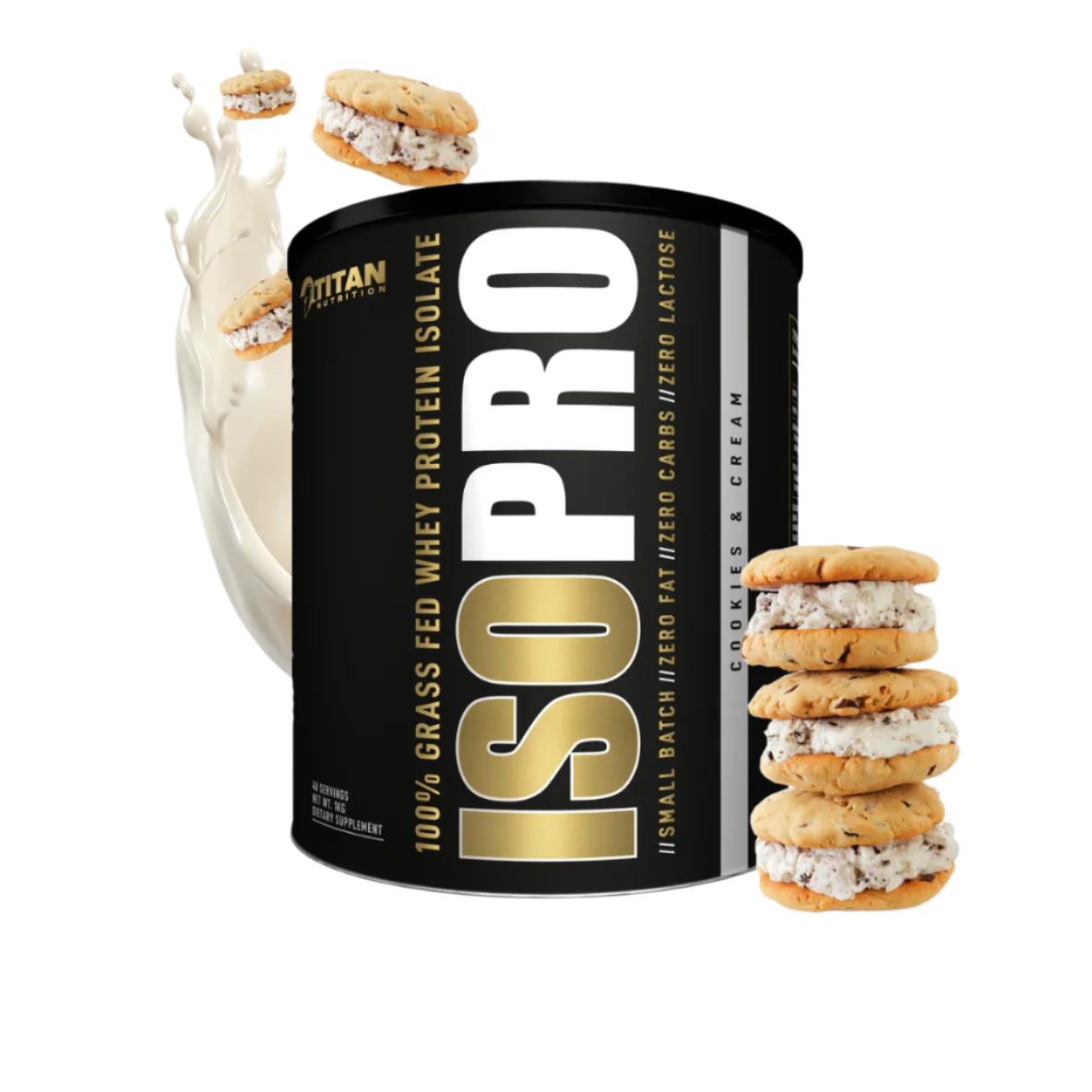 Titan Nutrition - ISOPRO Grass Fed Whey Protein Isolate 40 Servings