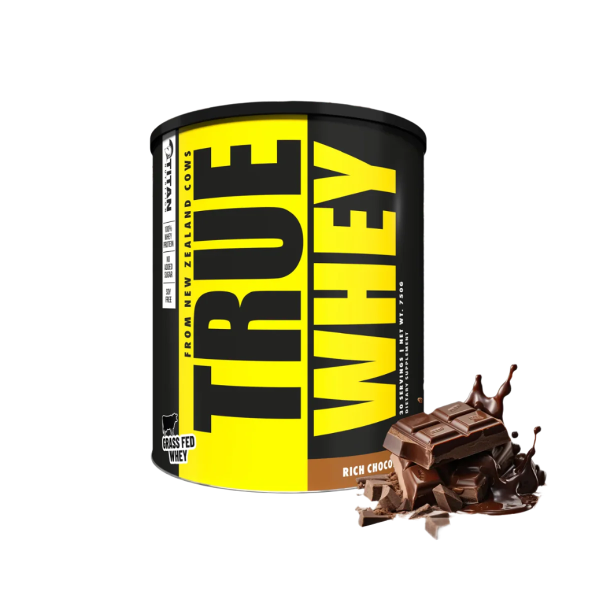 Titan Nutrition - TRUE WHEY 100% Grass-Fed New Zealand Whey Protein, 30 Servings